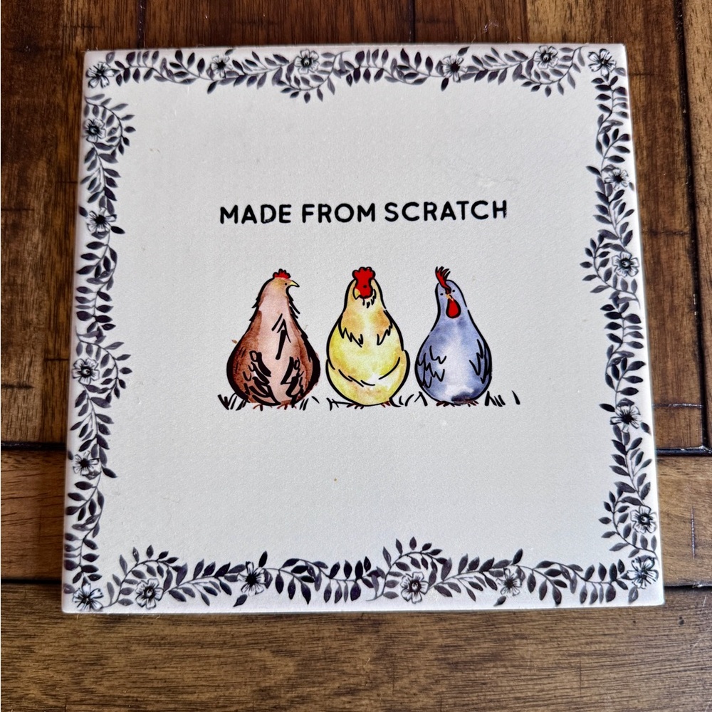 Chicken Tile Trivet, Chicken Mama Sign, Farmhouse Decor